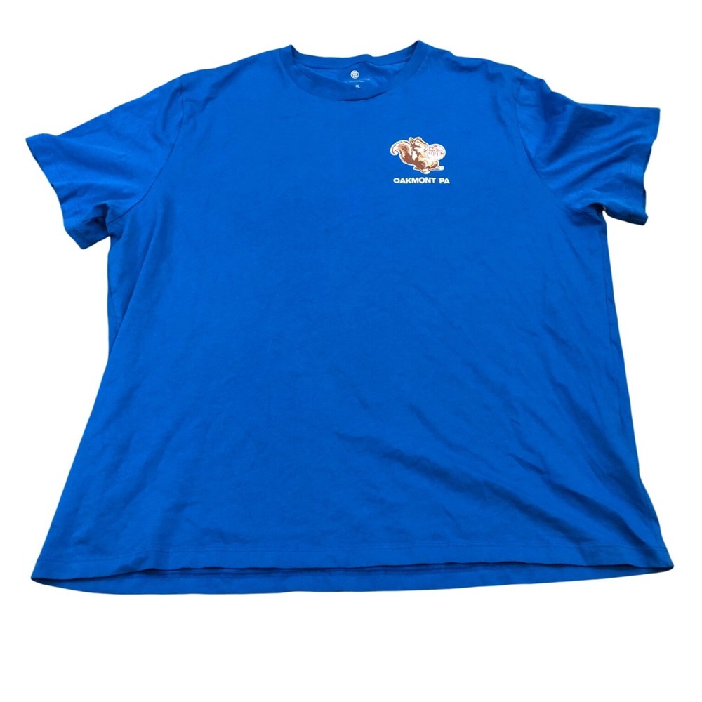 G/FORE‎ T-Shirt Mens XL Blue 125th US Open Oakmont PA Squirrel Graphic Tee